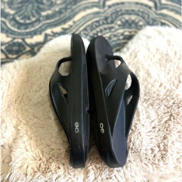 OOFOS OOriginal Flip Flop Sandals Comfort Recovery Shoes Black Men 18 - Picture 7 of 13